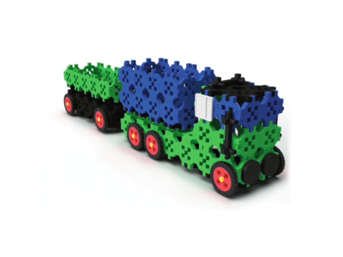 Caminhão De Brinquedo De Madeira Trefl Com Reboque, Certificado Fsc Mix 70.