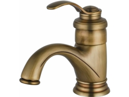 Torneira vintage em aço inox para banheiro, com acabamento em latão retrô MDUG