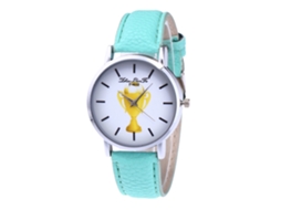 Reloj De Cuero Pu Casual De Moda Zhoulianfa Con Dial Redondo Estilo Simple De Cuarzo Color Verde Menta Para Mujer