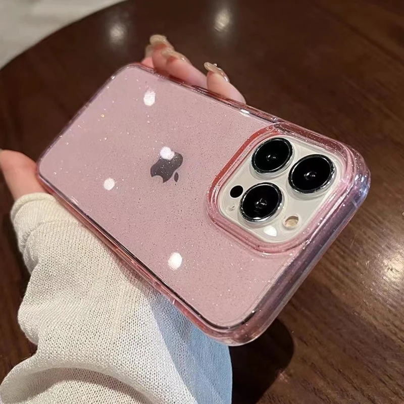 Capa Transparente Para Iphone 16 (rosa), Feita De Tpu Macio E Transparente À Prova De Choque.