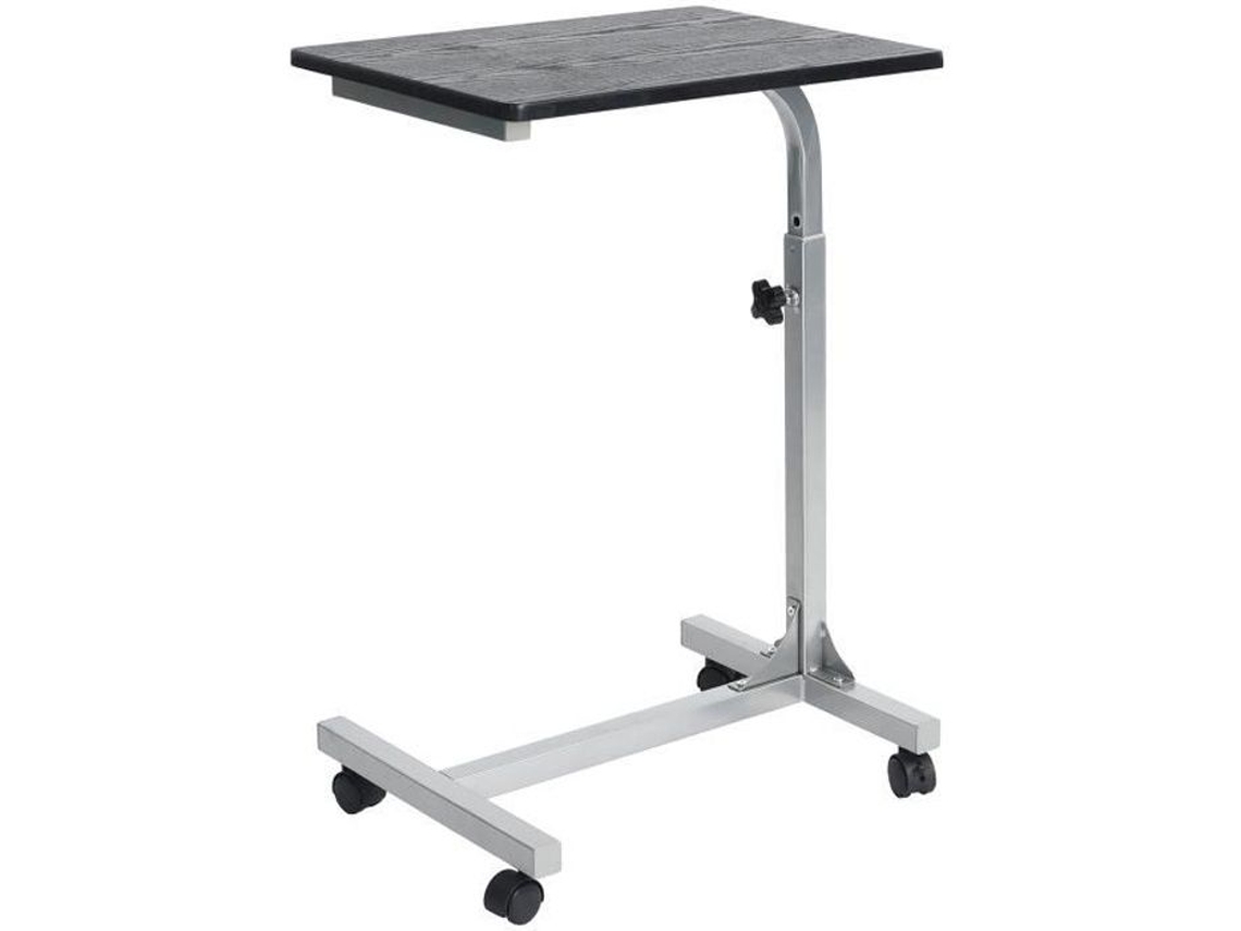 Mesa De Cama Mesa De Computador Mesa Suporte Stand Computador Tablet Rodízios Ajustável Multi Posições Preto Furnish1