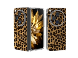 Capa De Celular Transparente Com Estampa De Leopardo E Cobertura Total À Prova De Choque Para Oppo Find N3