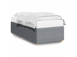 Estrutura de Cama Tecido Cinzento Claro MAISON EXCLUSIVE (90x190 cm)