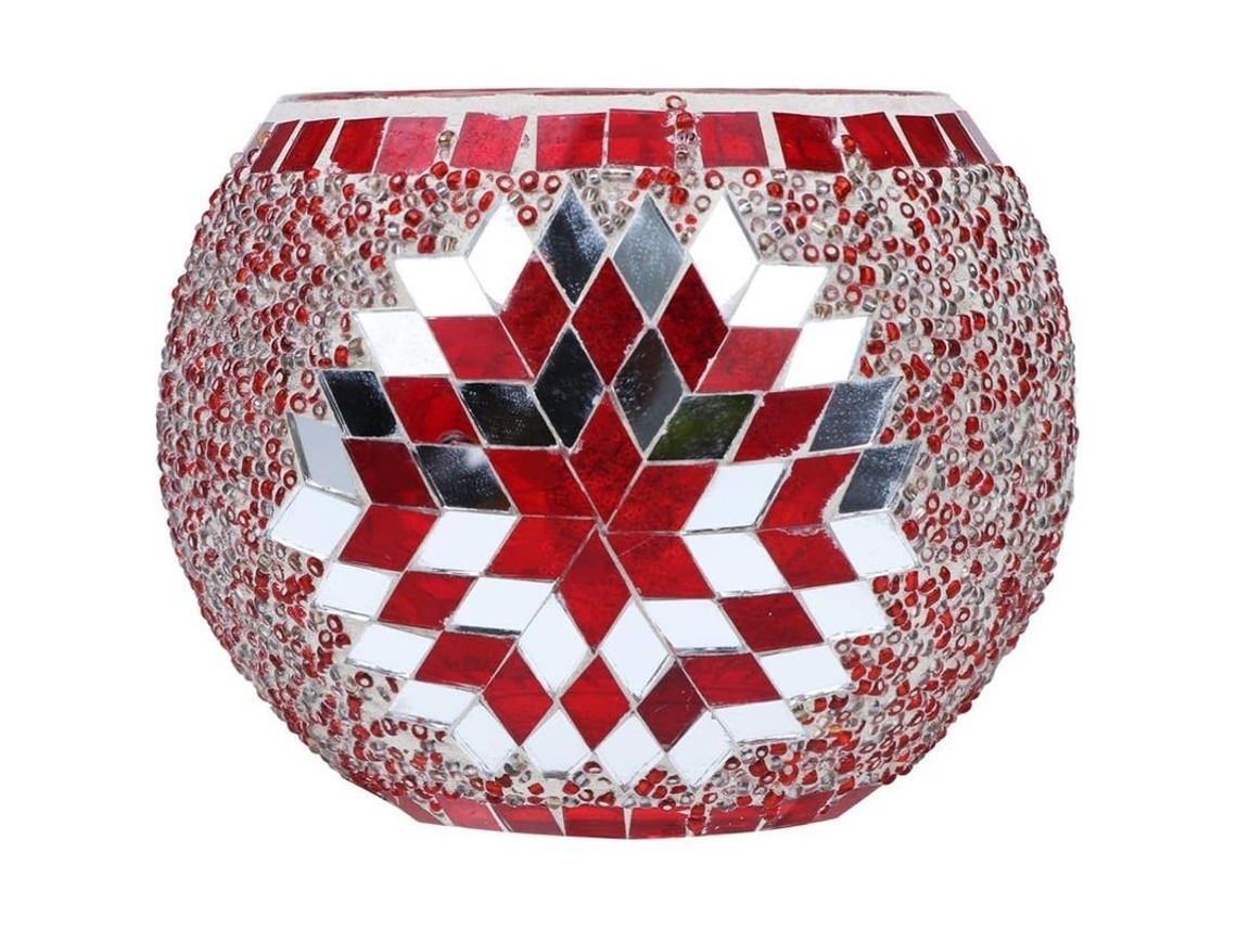 Porta Vela De Vidrio Mosaico Artesanal Romántico Pequeño Candelabro Para Hogar Cena Restaurante Bodas Fiesta