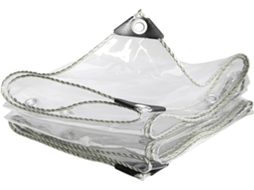 Clear Tarp Heavy Duty With Grommets, Thickened Tear Resistant Tarps, Waterproof Transparent Vinyl Tarpaulin, Water