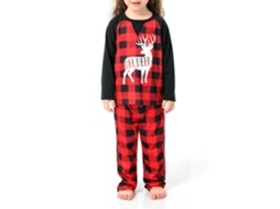 Laxiscreed Pijamas De Natal Para Família Em Vermelho E Cinza, Conjunto De Manga Longa Para Pai E Filho Tamanho Xl