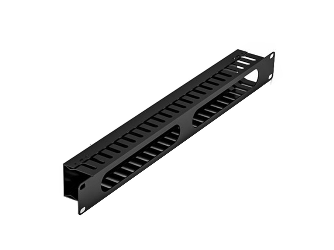 Painel Rede Cat6a, Cat6, 1u, 24 Portas, 19 Polegadas Cor Preto Para Rack E Cabos Ethernet Elysve