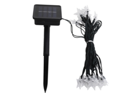 Luzes de Fita Led Solar 5m 8 Modos Estrela Branco Quente Ip44 Decoração