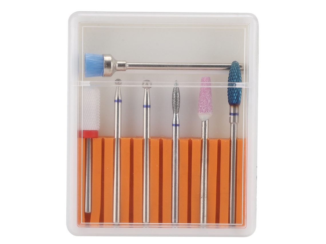 Set De Brocas Para Furadeira De Unhas Com Cabeça Esmerilhada, Remoção De Pele Morta E Polimento Gh-08