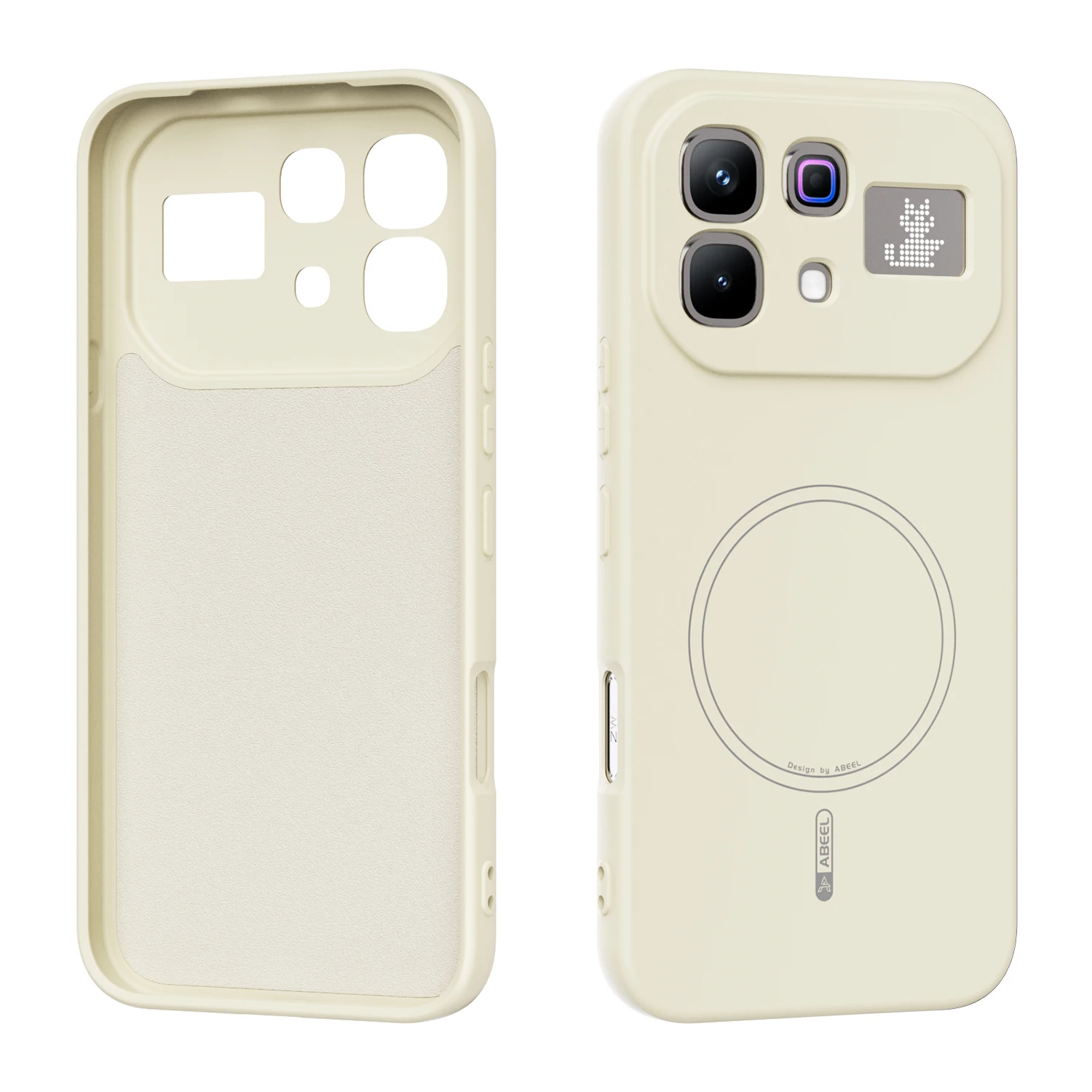 (infin Pova Slim 5g Branco) Capa Protetora Magnética De Silicone Líquido, Resistente A Impactos.
