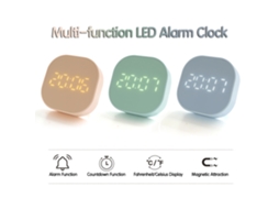 Relógio Despertador Projetor 180° Rádio Fm Tela Led | S/MARCA