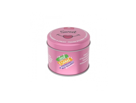 CRISTALINAS Vela de Lata Sentir Boas Fragrâncias Morango e Creme