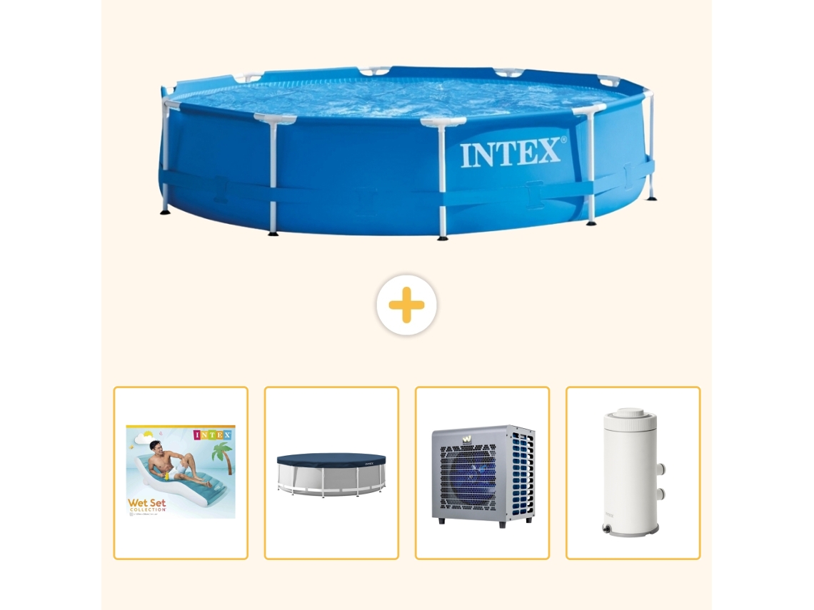 Intex Piscina Com Estrutura Redonda - 366x76 Cm - 5-peças S33
