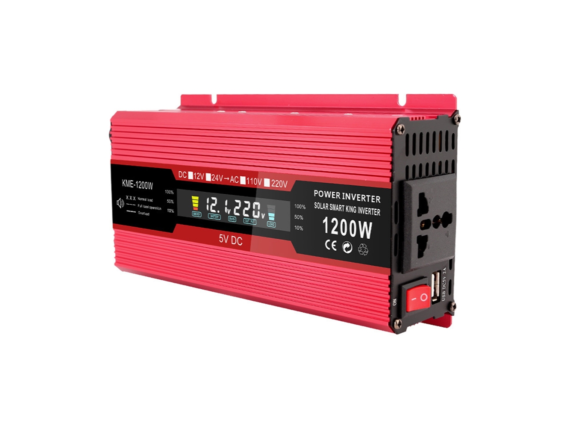 Inversor de energia carro 12v para 220v 1200w LCD USB conversor solar modificado sinewave S/MARCA