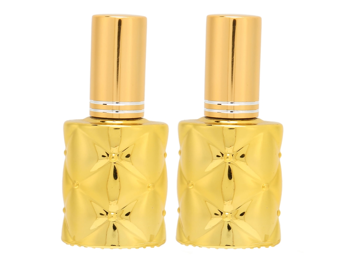 2pcs Frascos De Perfume De Vidro Recarregáveis 10ml Para Viagem Com Protetor Anti-vazamento