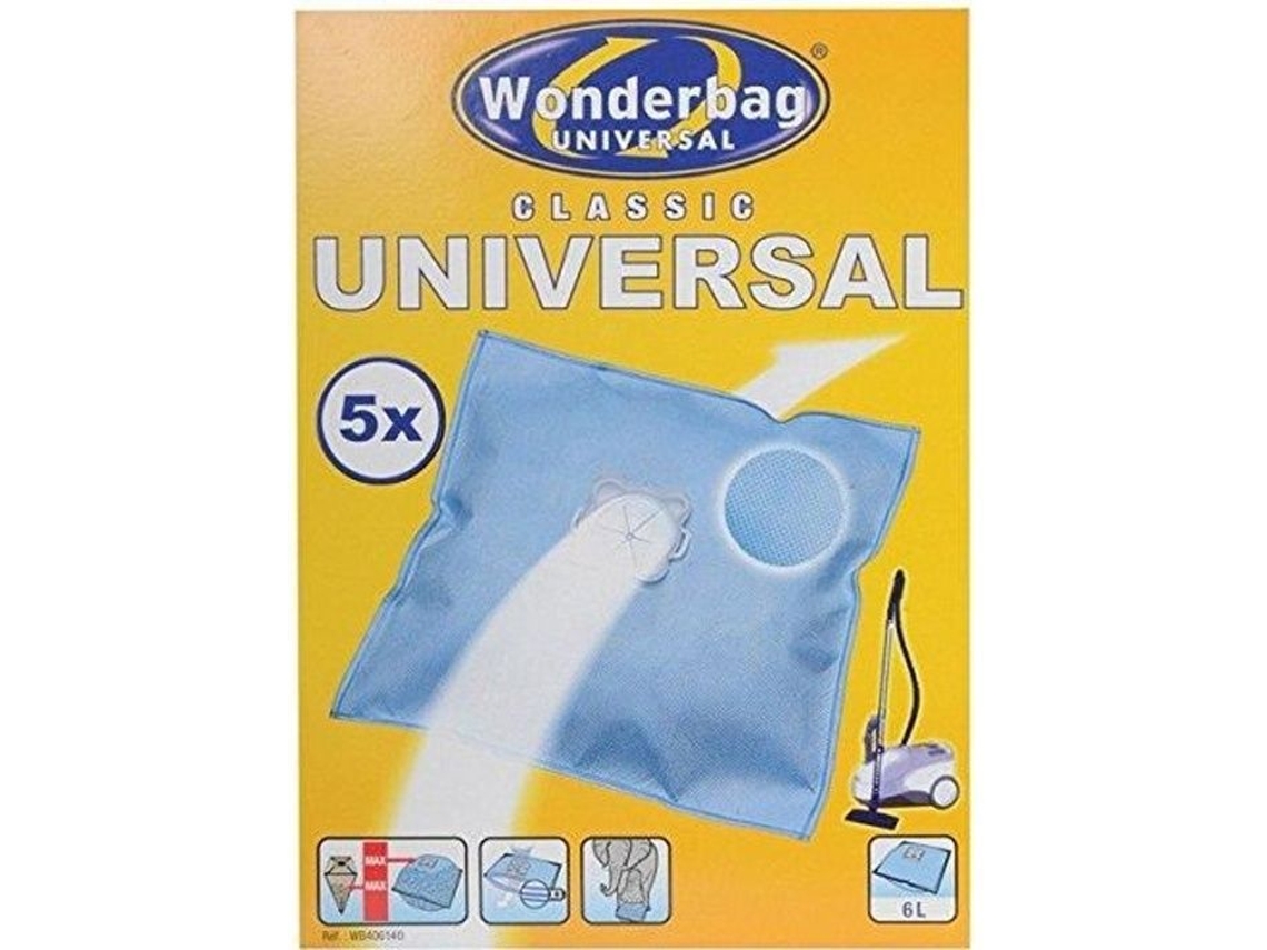 Sacos Universais para Aspiradores Wonderbag Wb406140 ROWENTA Grande Capacidade Não Rasga Branco