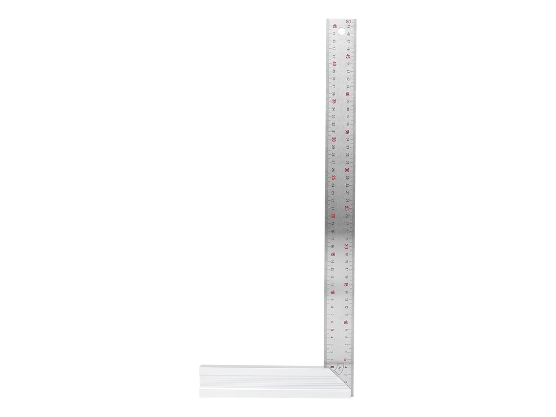 Régu em ângulo reto 90 graus, aço inoxidável, 500mm, para carpintaria, ferramenta de medição S/MARCA