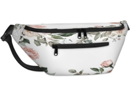 Bolsa de Ombro Unissex Tropicallife com Estampa Floral e de Folhas de Eucalipto 38 X 25 9 X 19 Cm