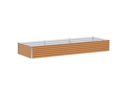 Conjunto 1 Cama De Jardim Vidaxl Castanho Aço (290 X 100 X 36 Cm)