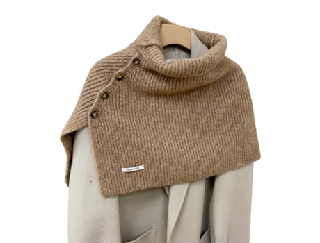 Cachecol De Mulher Giecy Pulôver Gola Alta Suéter Xale Uso Casual Blusa Clima Frio Malha (tamanho Único)