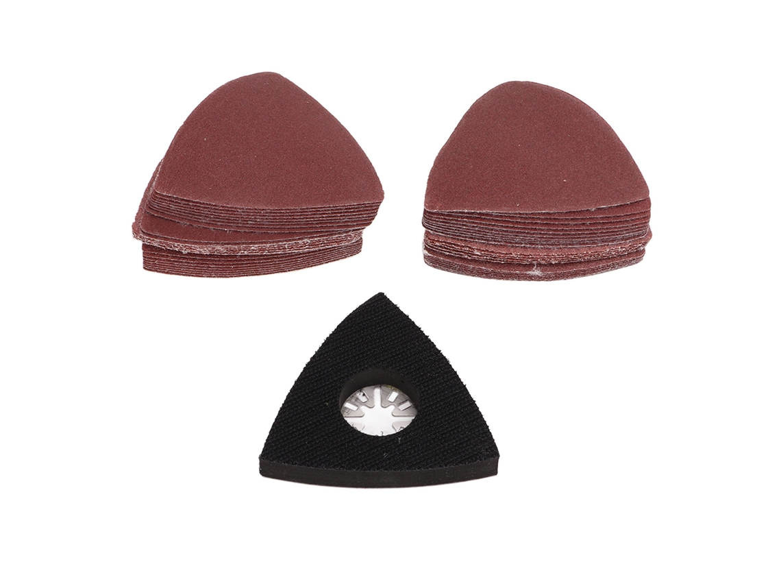 Kit De Lijas Multifunção 51 Peças, Lija Triangular 80mm, Granulometrias 60 80 120 180 240, Folha De Lijado Para Polimento