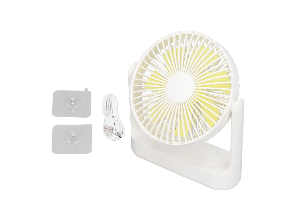 Ventilador De Mesa Usb Montado Na Parede, Mesa Suspensa 3 Em 1, 4 Velocidades, Ângulo Amplo De 270°, Ventilador De Mesa Multifuncional Portátil Destac