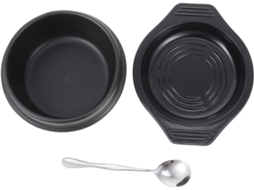 Caçarola de Cerâmica de 1100ml para Bibimbap com Alça e Tampa Removíveis. Utensílio de Cozinha Próprio para Forno CHABERLU