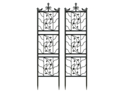 Treliça De Jardins Metálica, Design Elegante, Construção De Ferro Durável,preto Oem