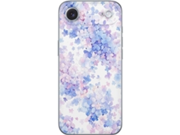 Capa Para Celular Compatível Com Apple Iphone Air. Estampa Floral Delicada Em Tons Pastel De Azul, Rosa E Roxo, Ilustração Suave E Romântica.