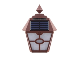 Luminária De Parede Hexagonal Para Paisagem Externa, Luminária De Parede Para Quintal Externo Aquaforge (luz Marrom E Branca)