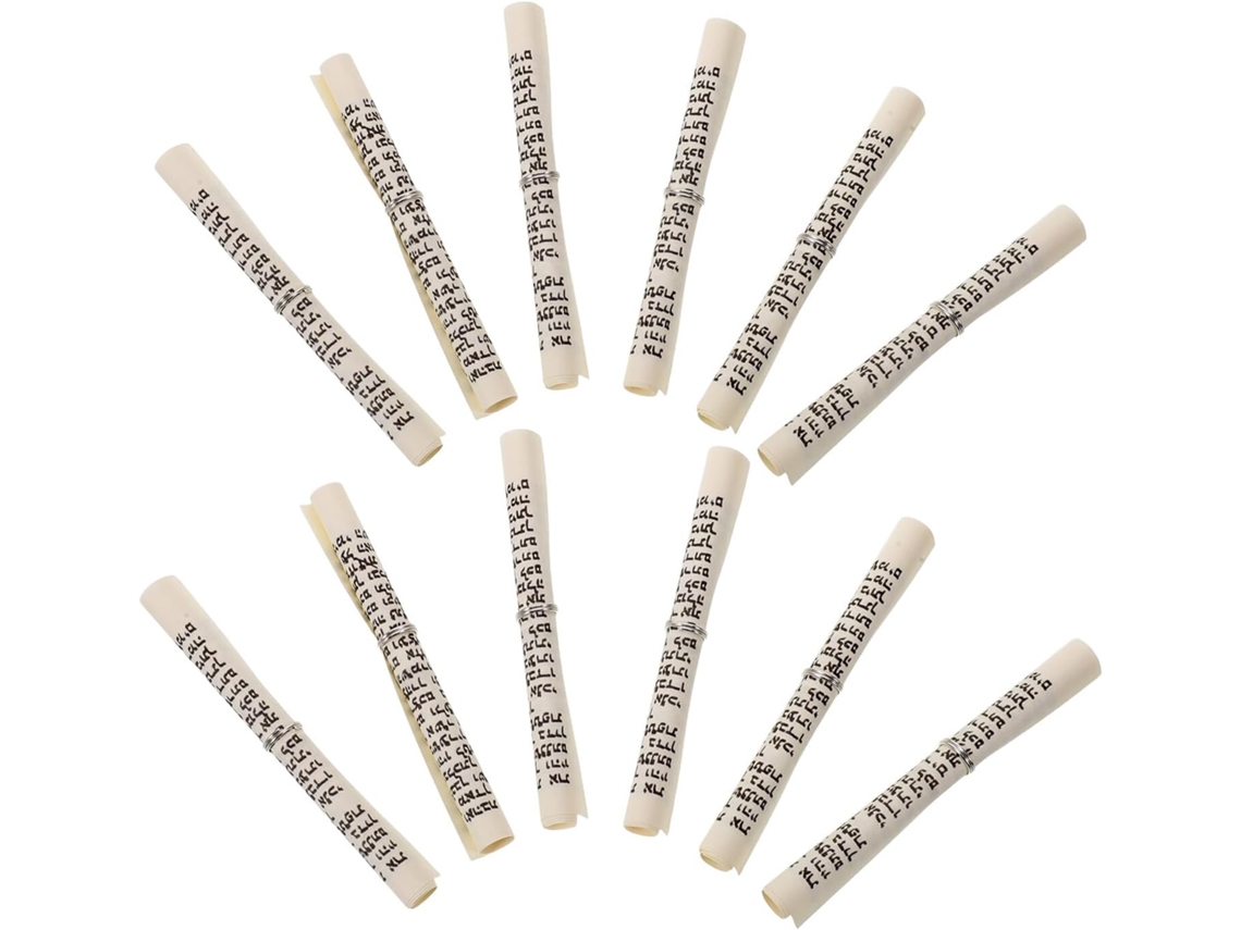 Conjunto 15 Pergaminhos Bênção Hebraica Mezuzá Kosher 7 5 Pergaminho Israelense Prata Decoração Judaica Portas GOKOCO