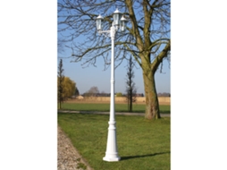 Kingston Candeeiro De Pé Para Jardim 3 Braços / 215 Cm Branco