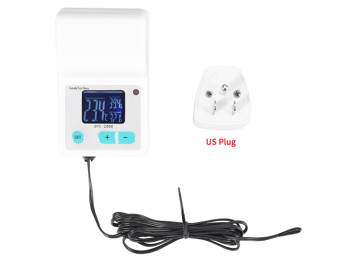 Controlador Termostato Digital Ac110 Com Sensor De Ar Para Estufa Inteligente