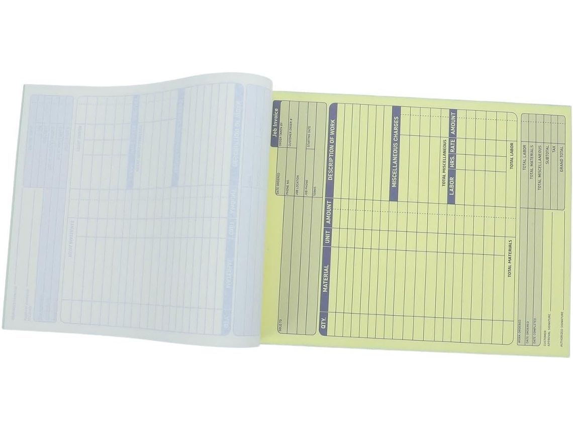 Nuobesty Carnet De Factures Et Reçus De Commande À Papier Multiple Perforations Écriture Claire