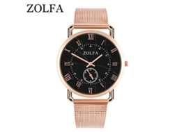 Reloj De Cuarzo Para Hombres Dial Redondo Elegante Casual De Oro Rosa