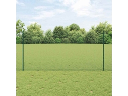 Vidaxl Cerca De Arame Soldado Com Postes 50 X 1,2 M Verde Malha