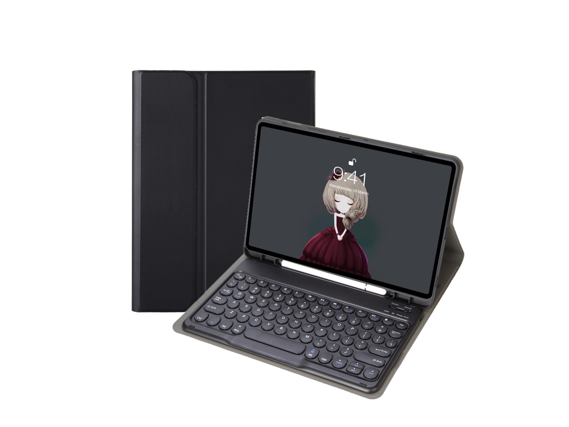 Capa Teclado CUICH para Samsung Galaxy Tab S8Plus/S7Plus/S7Fe 124 Polegadas com Teclado Bluetooth (Preto) 