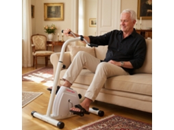 Bicicleta De Exercício Para Reabilitação Braços E Pernas Com Altura Resistência Reguláveis, Display Lcd, Branco