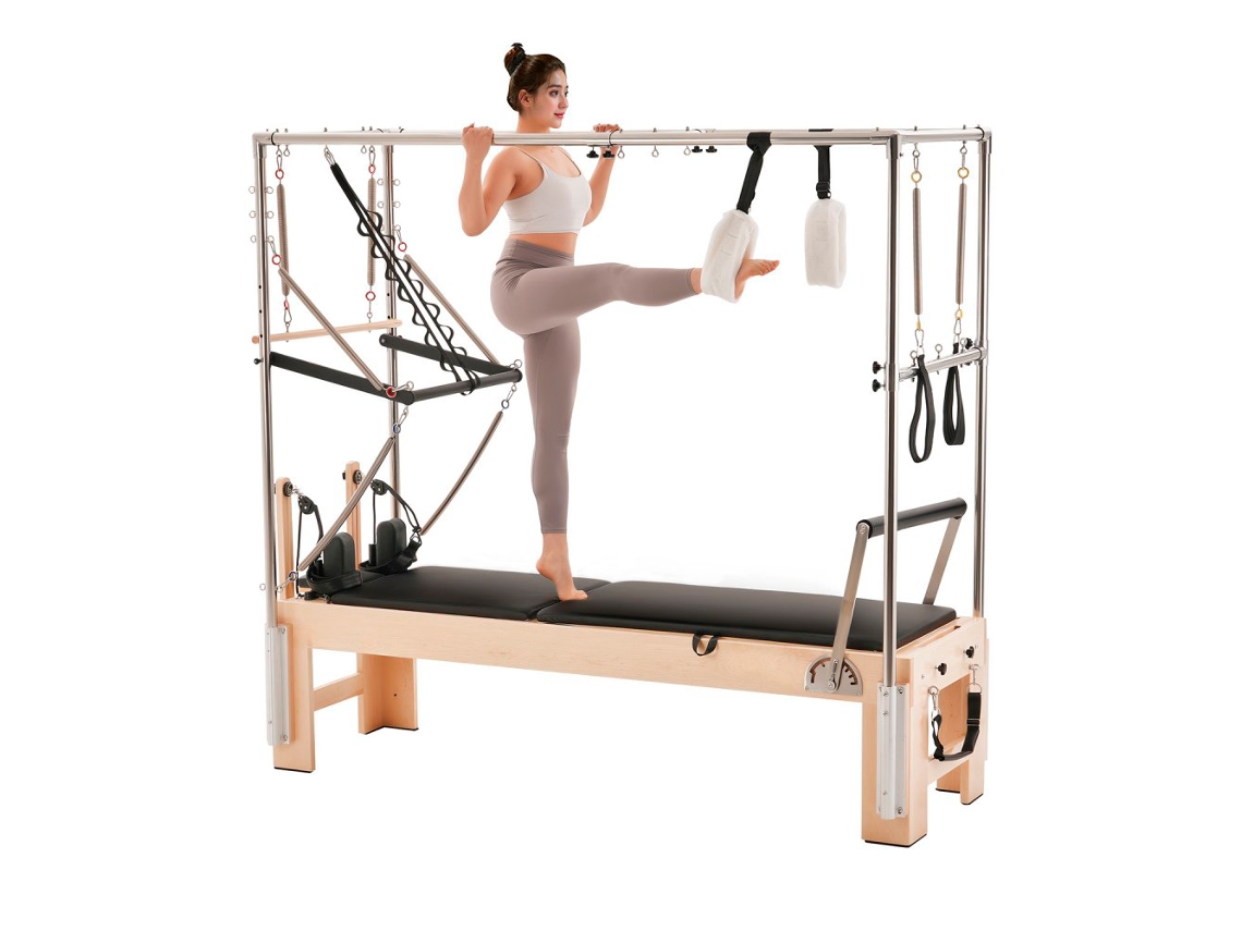 Conjunto De Máquina De Pilates Em Madeira 3 Em 1 Com Acessórios Tekmaquinas