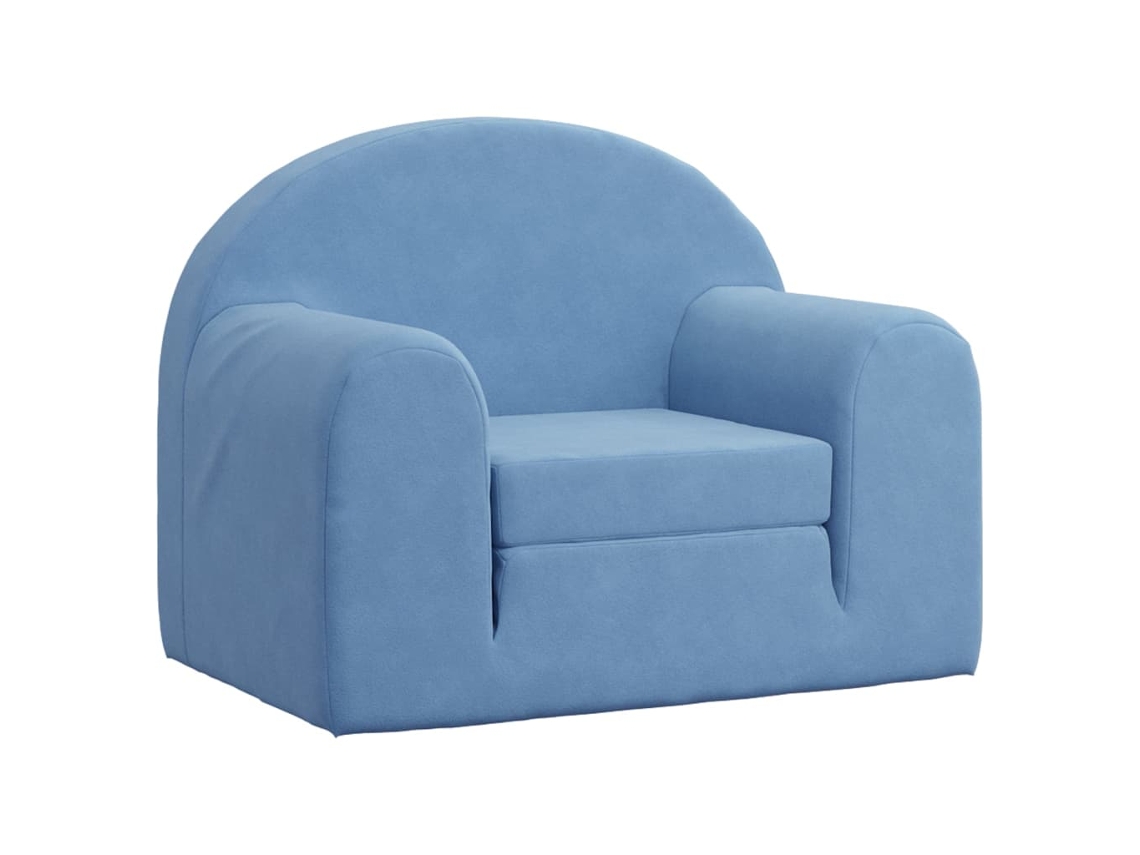 Maison Exclusive - Sofá-cama Infantil Pelúcia Macia Azul