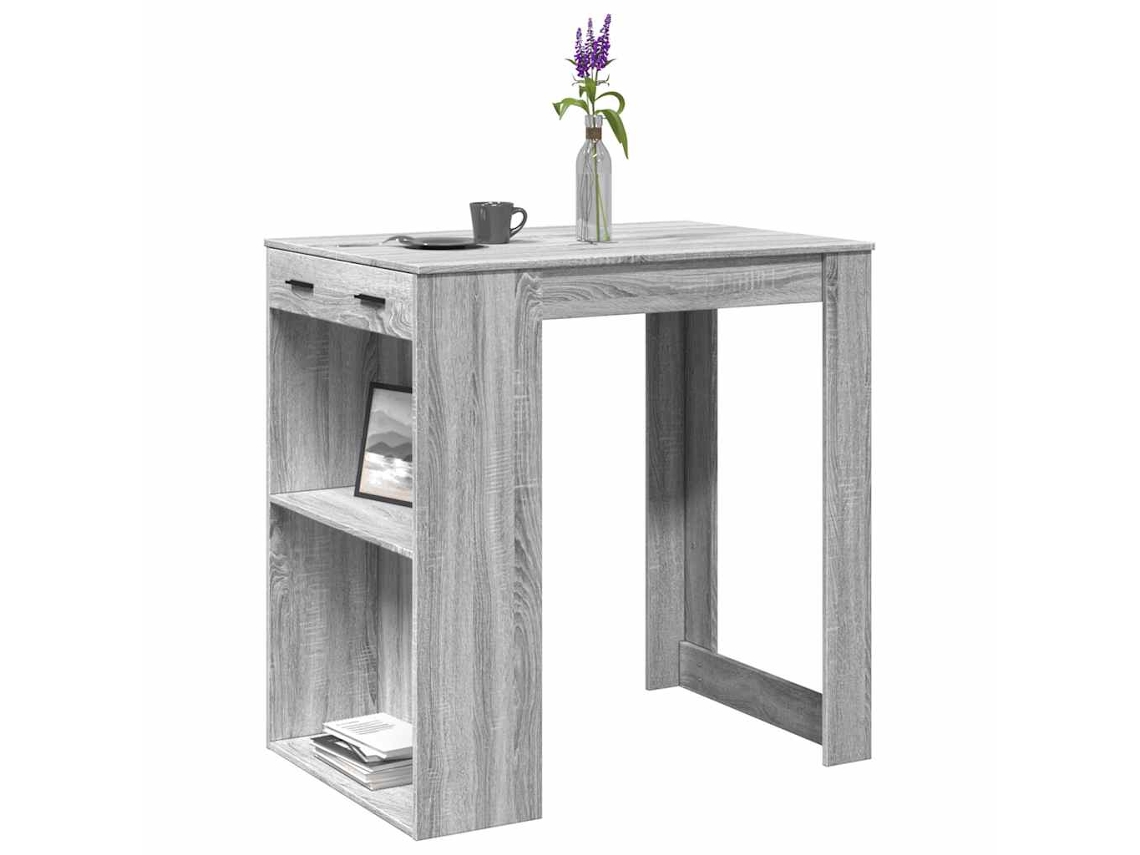 Vidaxl Mesa De Bar 102x70x103,5cm Derivados De Madeira Cinzento Sonoma