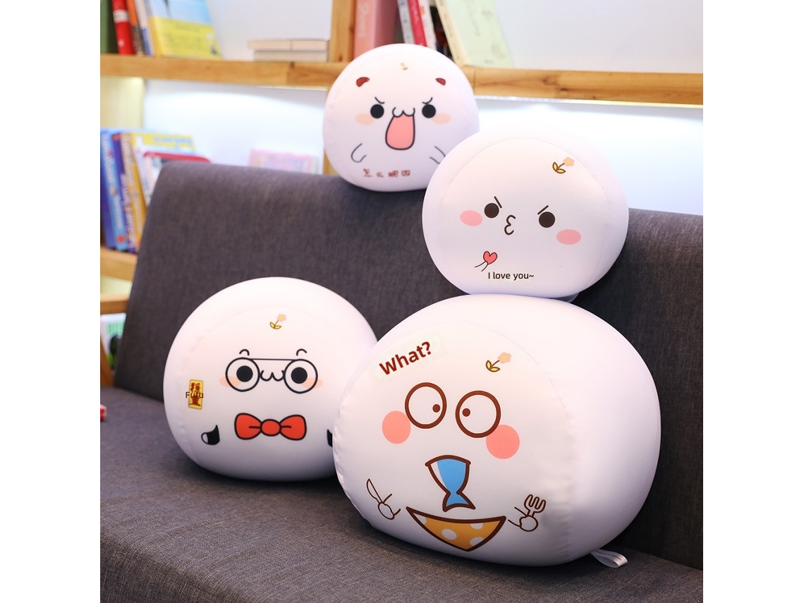 Boneco de Pelúcia Emoji Engraçado em Forma de Dango para Decoração de Casa e Presente CHABERLU