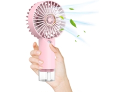 Mini Ventilador MDUG recarregável USB com velocidade ajustável, função de resfriamento por atomização, silencioso