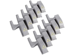 Conjunto de 10 Luzes Led Universais para Armários, com Sensor de Dobradiça, para Cozinha, Luz Branca Quente BRILVIBERA