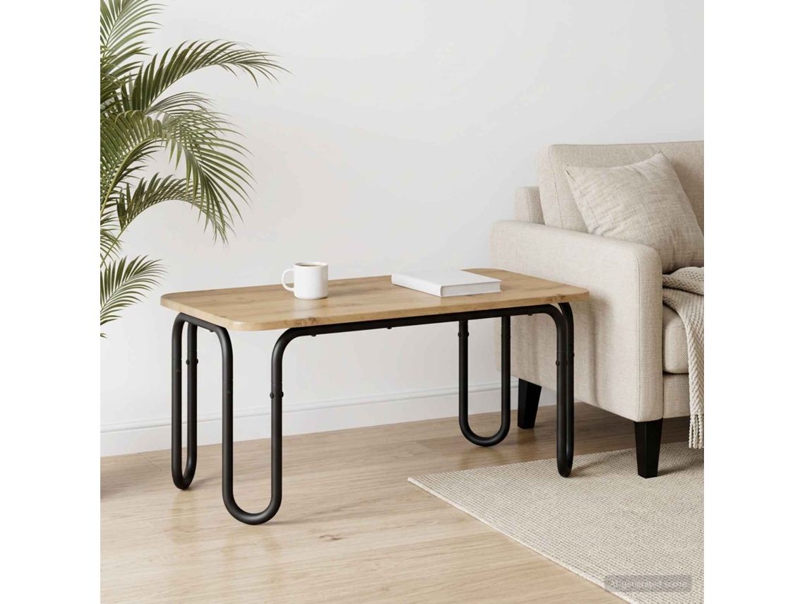 Vidaxl Mesa De Centro Carvalho Arttisan 100 X 50 X 45 Cm