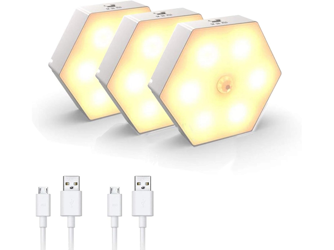 KOFIHETY Led Sensor De Movimento Light, Luz Sem Fio Inteligente Com Base Magnética Amp3 Modo De Comutação, Usb Recarregável Para Quarto, Cozinha, Quarto Inf