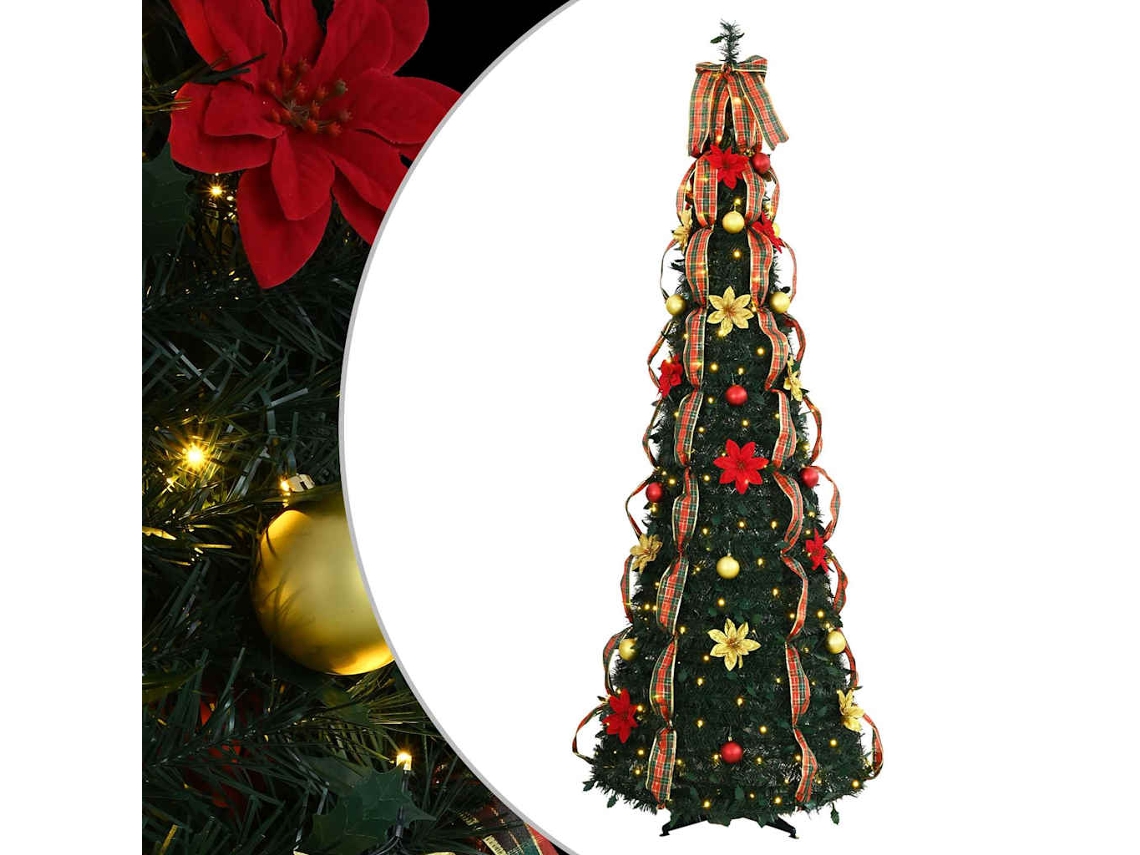 Árvore De Natal Artificial Vidaxl Verde Pvc (210 Cm)