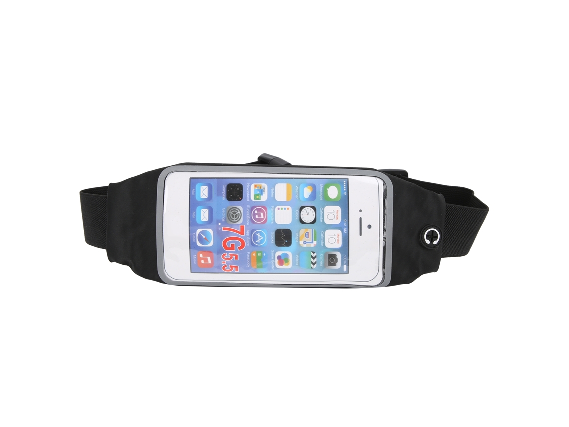 Bolsa De Cintura Para Corrida À Prova Dágua Com Tela Touch, Bolsa Esportiva Com Fivela Antifurto (preto)