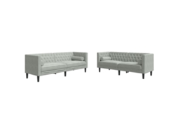 Chesterfield Sofa Set, Chesterfield Sofa Sets Vidaxl Cinzeto Veludo (n/a)