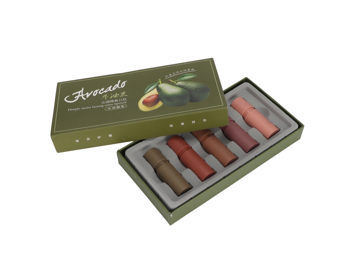 5pcs Set De Labiales Hidratantes De Larga Duración Regalo